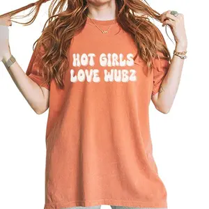 Wubz Hot Girls Love Unisex T-Shirt Funny Party Rave Music Tee For Party Lovers Women'S Clothing For Music Festivals