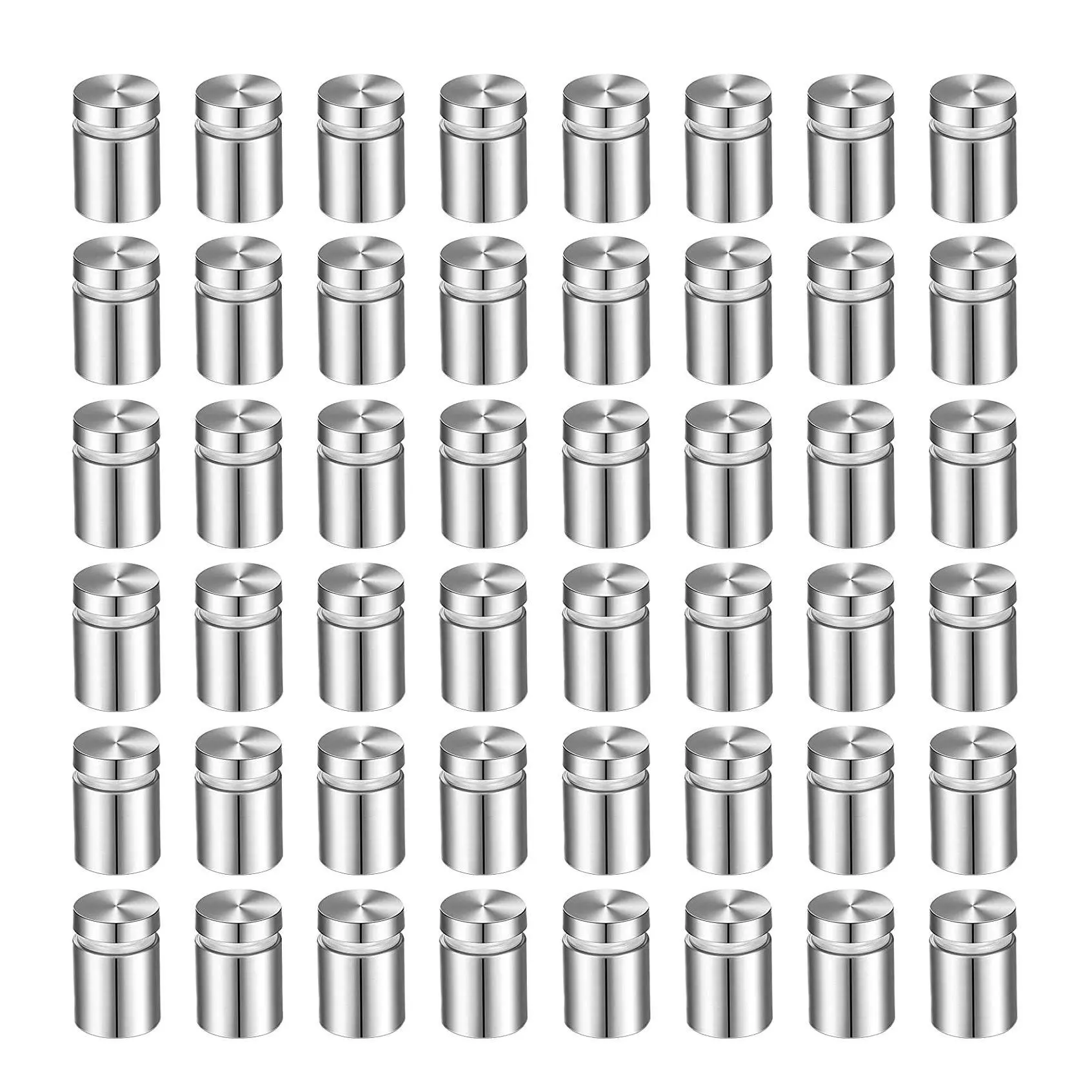 100 Pack Sign Standoff Screws Advertising Screws Stainless Steel Wall Standoff Mounts Glass Acrylic Nail (1/2 x 1 Inch)