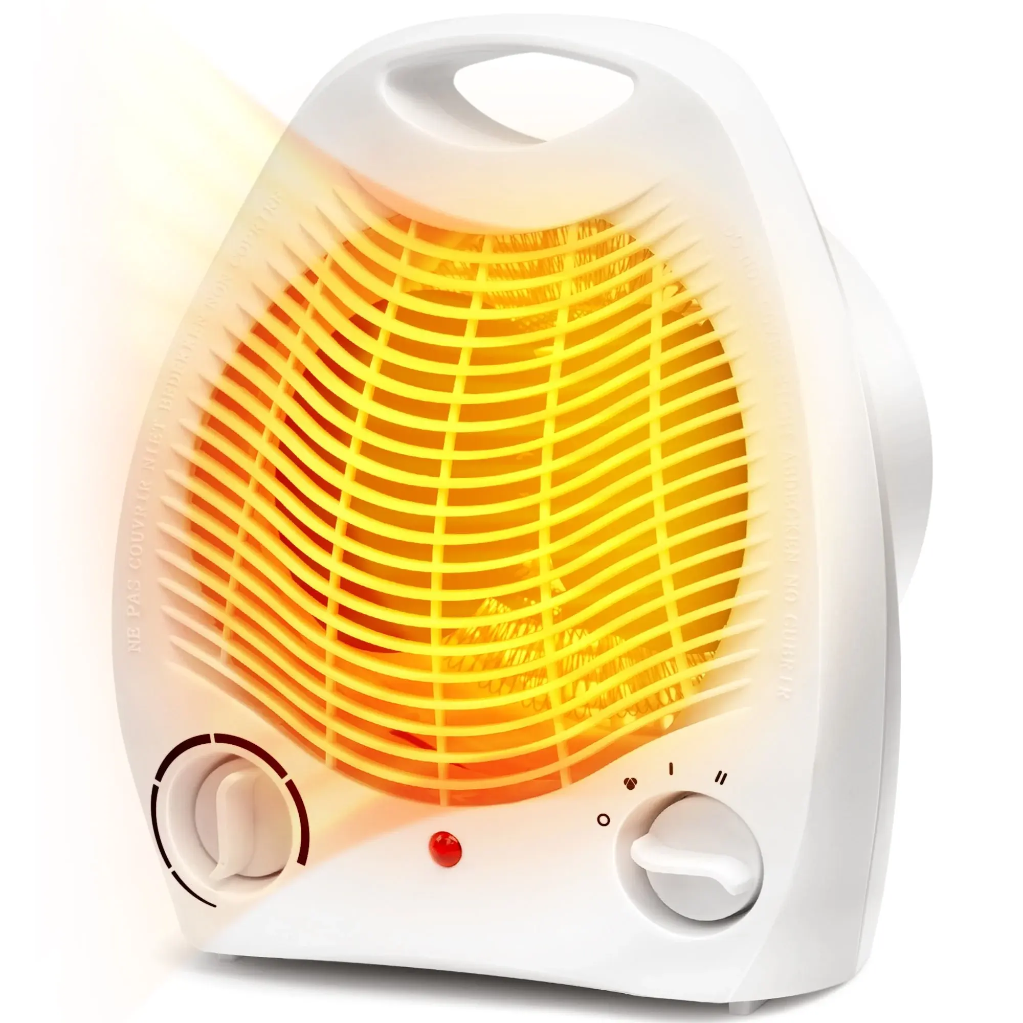 DecorX 1500W Portable Personal Desktop Space Heater, Fan-Forced Compact Electric Heater, White, New