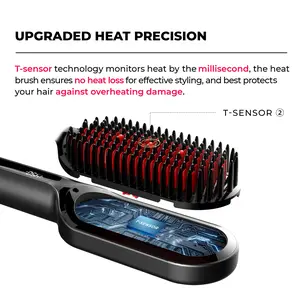 TYMO iONIC PLUS - Hair Straightener Brush with Smooth and Comfort Features hair straightening hairwaver Smoothing Handle comfortable