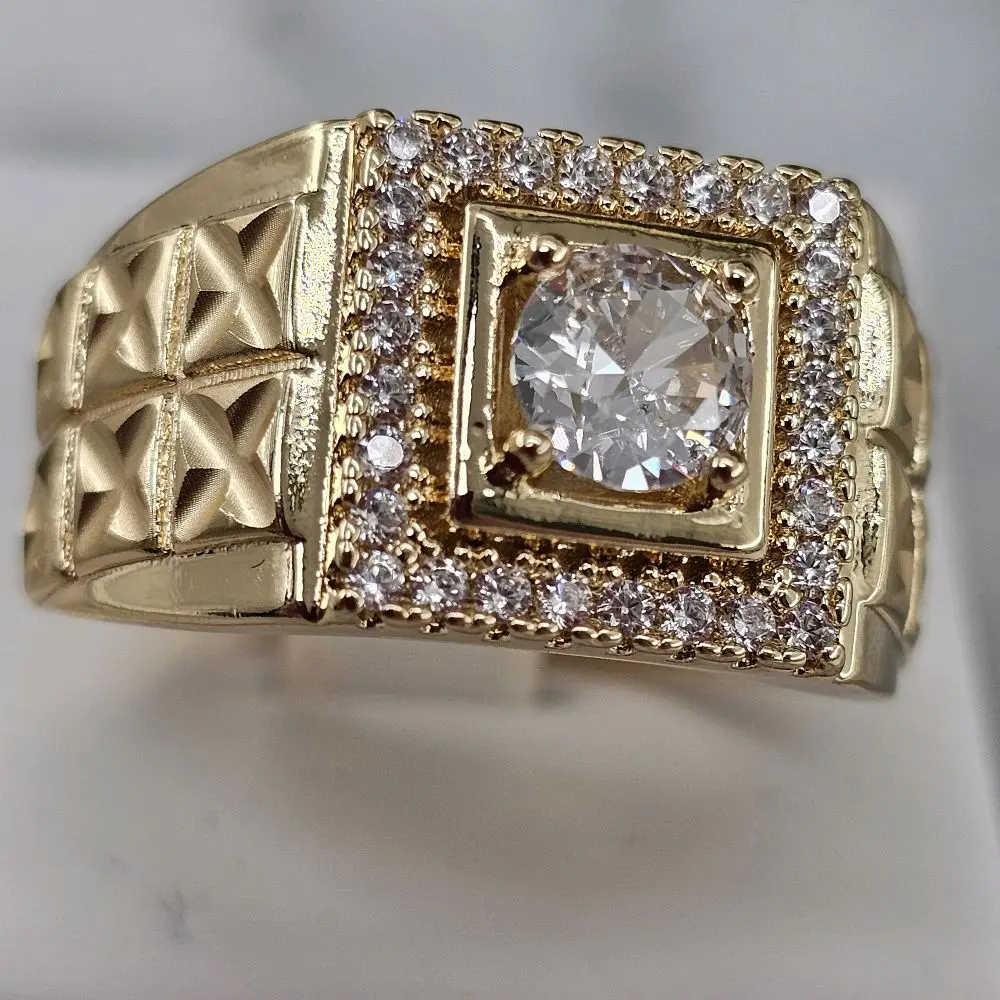 (R60) Elegant Ring for men 14kgoldplated