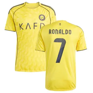 Unisex Soccer Al-Nassr Team Cristiano Ronaldo 7 Saudi Professional League 2025/26 Home Replica Player Jersey – Yellow