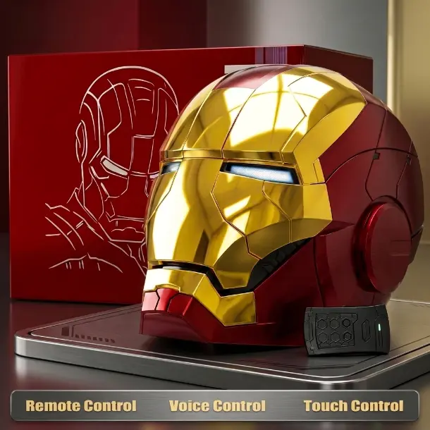 Marvel Iron Man Electronic Helmet, Wearable ABS Cosplay Helmet with LED Eyes, Voice, Touch & Remote Control, Premium Adult Collectible Display Piece