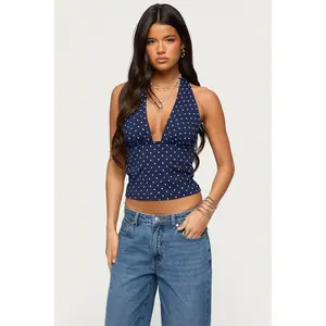 Blaire Polka Dot Halter Top