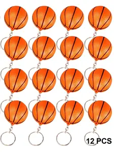 12-Pack Basketball Keychains, Men's Keychain Set, Perfect for Party Gifts, School Fairs, Rewards, Party Bags, Gift Fillers
