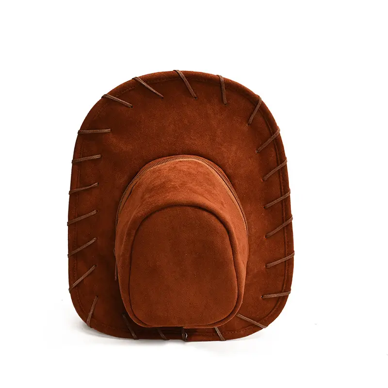 Cowboy Hat-Shaped Backpack, Novelty and Funny Cosplay Toy Costume Backpacks with Adjustable Shoulder Straps, Cute and Unique Punk-Style Crossbody Bag—Perfect for Birthday Party Gifts