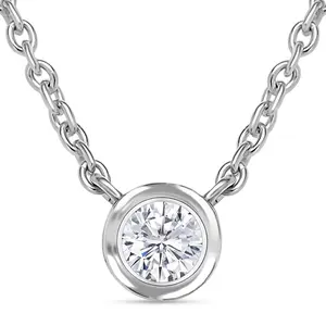 Luxuriant Lab Grown Diamond GH SI 0.25 ctw Necklace in Rhodium Over Sterling Silver 18 Inches Christmas Gifts