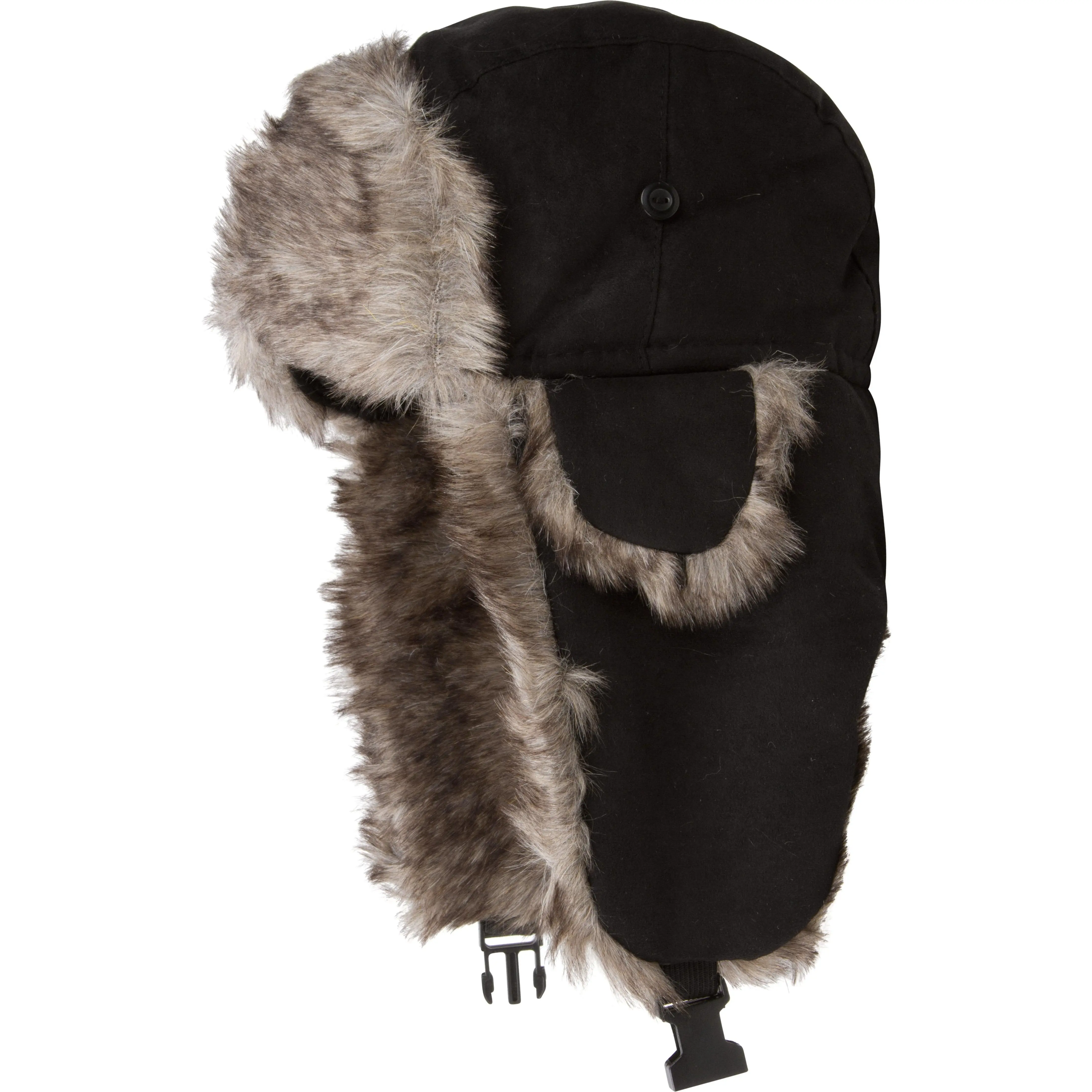 Sakkas Morgan Trapper Hat Ushanka Trooper Unisex Winter Faux Fur Ear Flap with Chin Strap, Warm Ski Snowboard Hunting Cap