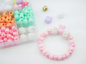 Easter DIY Stretchy Bracelet Craft Kit, Bunny Love