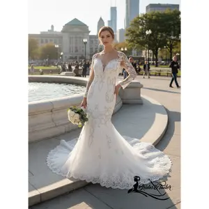 Alicia Custom Wedding Dress with Removable Train