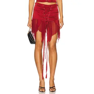 AMOR MIA Metamorphosis Mini Skirt in Red