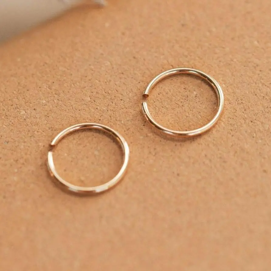 Hello Adorn Tiny Hoop Earrings - Any Occassion Small Hoop Jewelry - Women's Fash...