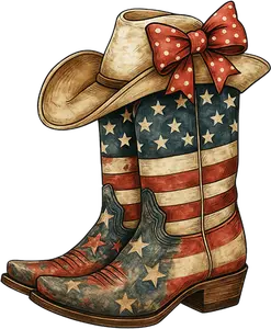 DTF Transfer – American Boots Multi Sizes (CO-AC004)