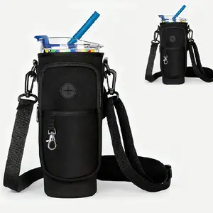 Adjustable Shoulder Strap & Handheld Carrier Bag Compatible with Stanley Cup 40oz Water Bottle, Durable Design for Easy Transport, Travel, Drinkware