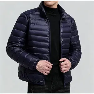 Water-Resistant Lightweight Packable Puffer Jacket - Men's Essential Outdoor Coat
