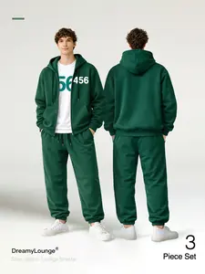 SP Game Player Copy Print Set 「3-Piece Set」Loose Hoodie + Jogger Pants + Casual Tee, Geometric Pattern, Fitted Design, Ideal for Home & Daily Wear