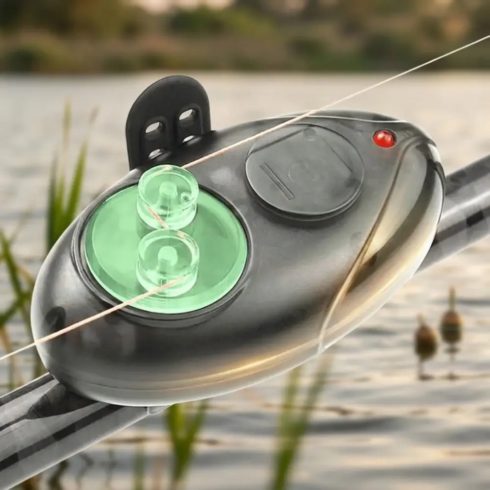 Wireless Fishing Bite Alarm LED Alert High Sensitivity Waterproof Anti False Signal Portable Battery Powered Night Fishing Sound Vibration for Carp Sea River Stream Fishing Accessories