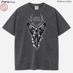 Vintage Comfort Colors Fortis Fortuna Adiuvat Reaper Streetwear Graphic Tee Heavyweight Shirt