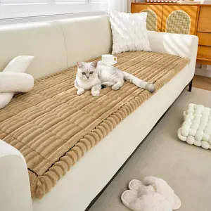 Non-Slip Machine Washable Couch Cover for Sofa, Anti-Scratch Pet-Friendly Sofa Protector for Dogs Cats, Perfect for 3-4 Seater Couches