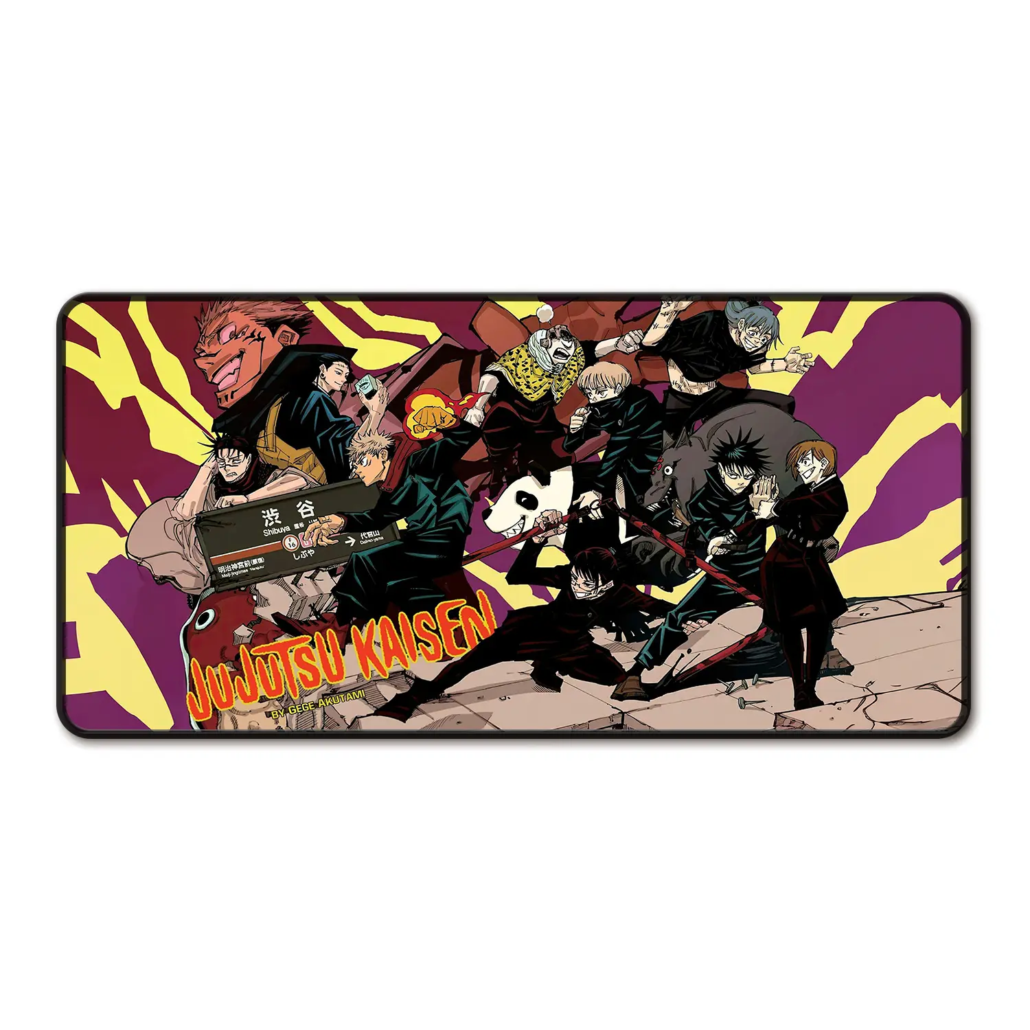 Extra Large Jujitsu Anime Mousepad - Extra Large Size, Anti-Slip Rubber Base Deskmat
