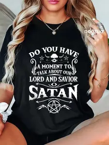 100% Cotton Unisex Pentagram Shirt - Occult Lucifer Gift Women Men T-Shirt