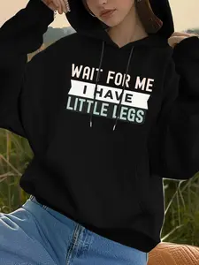 Funny Height Sarcasm Geometric Graphic Fitted Casual Hoodie Sweatshirts Long Sleeve Outdoor Wear for Men & Women Soft Fabrics Pop Prints Flattering Cuts Womenswear Lady