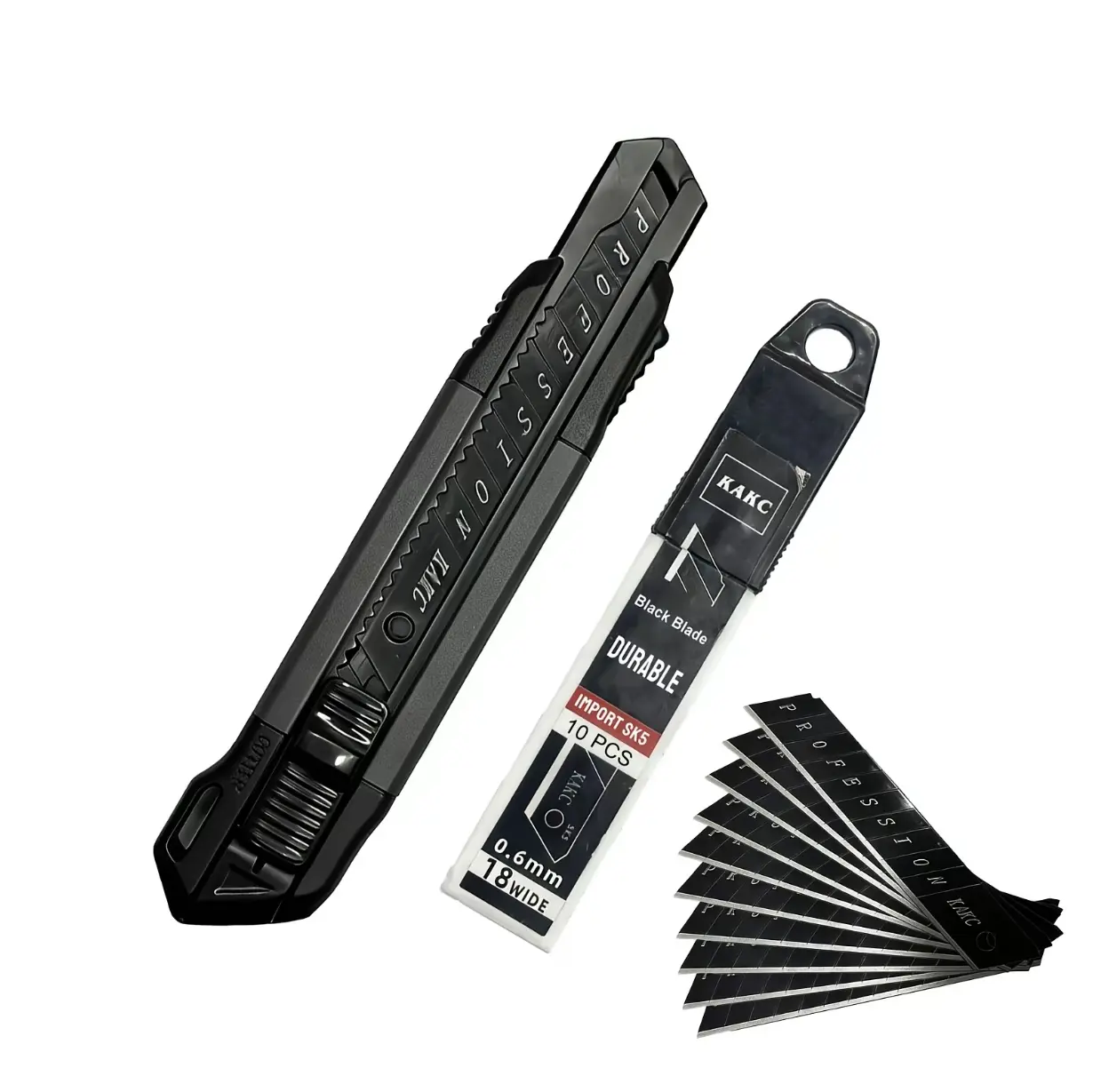 4-Pack Retractable Utility Knife Set 18mm Snap Off Box Cutter with Auto-Lock Safety, Lightweight ABS Handle for Office Home Warehouse Unpacking