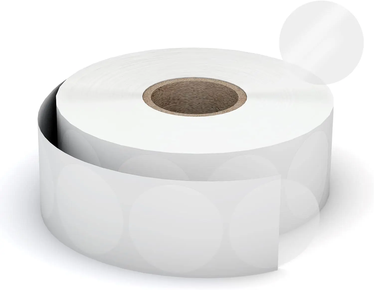 Clear Circle Stickers (1000 Pcs), Transparent Self-Adhesive Seals for Envelope, Cosmetic Box, Gift Bag, Mail, PVC Material, Round Wafer Package Seals