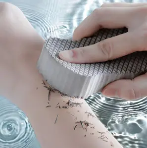 [2 count]Magic Exfoliating Bath Sponge, 3D Super SoftExfoliating Bath Sponge, Skin Friendly and Reusable,Alternative to exfoliating Gloves, Random Color.