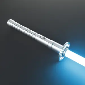 Combat Lightsaber Heavy Dueling Neopixel Bluetooth App Motion Control Activation Silver or Black collection light saber RGB Glow-In-The-Dark Dueling Sword Rechargeable Set Blade Customizable Advanced Technology Adjustable