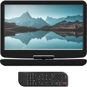 MTFT754 Portable 11.6 Inch TFT Swivel Screen DVD/CD Player in Black | Rechargeable  | Swivel Screen Design |  for Road Trips | Headphone Jack |