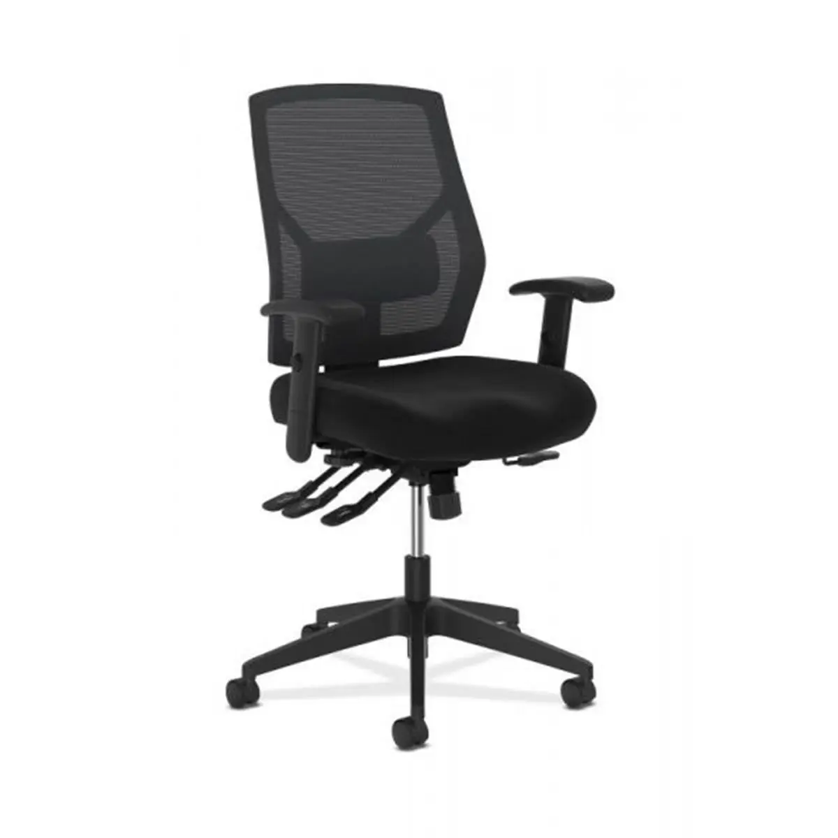 212 MAIN Basyx by HON BSXVL582ES10T Mid-Back Ergonomic Mesh Office Chair - Black, Adjustable Swivel, Clean Lines, Ergonomic Computer Chair for Camping Use, Adjustable Swivel Chair