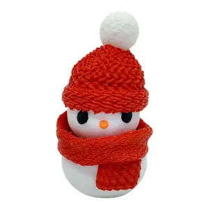Cute Baby Snowman Fidget Clicker with Hat and Scarf Sensory Clicky Stimming