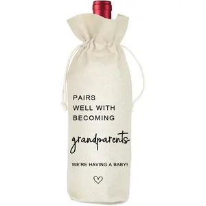 Announcement  Bag,  Announcement  Bags, Pairs Well With Becoming Grandparents Congratulations,  for  Grandpa Grandma   - PAIRS WELL WITH BECOMING GRANDPARENTS