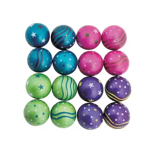 Mini Rubber Metallic Star Handball Assortment - 24 Pc.