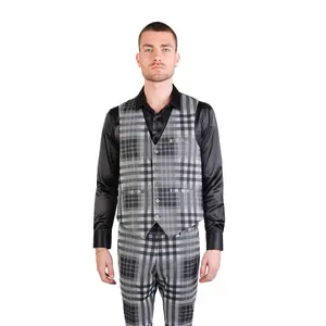 Original Grip Spot Vest in Plaid Checkered Cotton Fabric