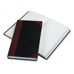 Boorum & Pease  Record/Account Book- Record Rule- Black/Red- 500 Pages- 14 1/8 x 8 5/8