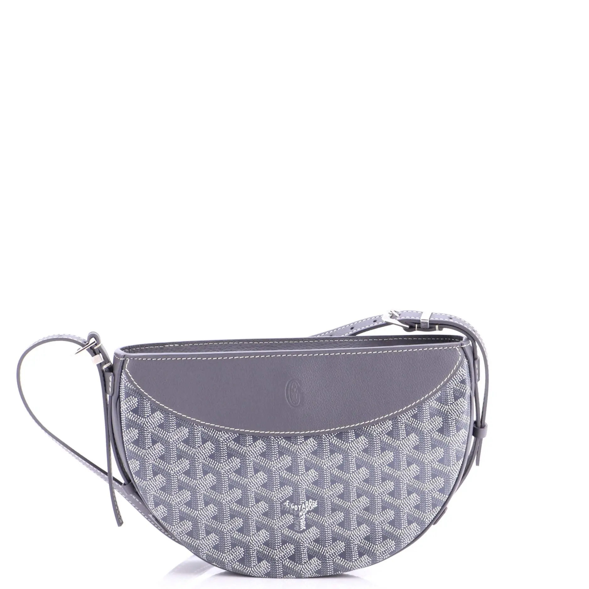 Pre-owned Goyard Canvas Coated Shoulder Bags Hirondelle Shoulder Bag Coated Canvas and Leather by Rebag