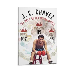 Julio César Chávez Jr. Canvas Poster Painter Living in Art Deco Strong Wall Design Painting Hallway Bedroom Living Room Decorated Poster