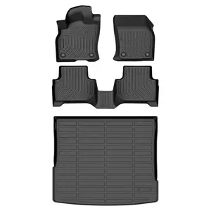KELCSEECS Audi Q3 2019-2026 Floor Mats & Cargo Liners, All Weather Protection TPE Duty Non-Slip Custom Automotive, Front & Rear Row & Trunk Mats, Accessories, Waterproof, Easy to Clean, Eco-friendly Material, Safe and Durable, Perfect Fit