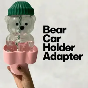 Bear Cup Holder Adapter for Large Tumblers – Cute Car Insert for Secure Drinks on the Road – Fun Auto Accessory for Coffee & Stanley Cup Fans outdoorfun