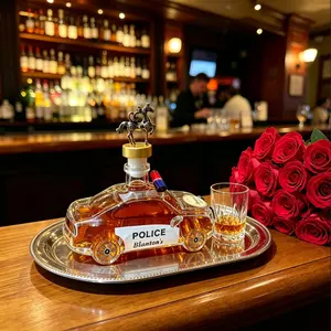 Police Car Shaped Whiskey Decanter, 320ML High Borosilicate Glass, Unique Bar Accessory, Gag Gift for Home Bar, Stylish Liquor Bottle, Home Bar Accessories