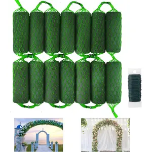 14 count Floral  Garland ,9.2Ft Flower Sponge Blocks Kit,Absorption Flower Holder Arch Door,Floral Craft Dry  Bricks,Green Floral  Arrangement for  Wedding Garden