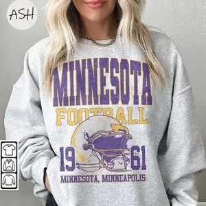 Vintage 90s Style Minnesota Football Sweatshirt, Vintage  Minnesota Crewneck, Minnesota Fans Gift, #VVikingg merch, Sunday Football