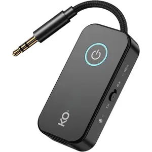 6.0 Transmitter Receiver for 2 Airpods or Headphones, Airplane Travel Essentials 2-in-1   Adapter, 3.5MM AUX Jack Adapter  Flight, TV,  Stereo