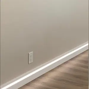 Box of 10 Baseboard Moldings with LED Light diffusers to compliment any interior design. Great for construction projects at home and business. Drop ordinary baseboards. Illuminate with LUMINA by Baseboards by design.