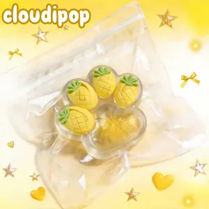 CloudiPop Handmade Pineapple Cat Paw Squishy – Soft Silicone Cat Claw Fidget Toy with Pineapple Accent for Relaxing Stress Relief