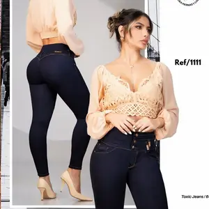 Colombian Jean High Rise Body Shaping Abdominal Control Push-Up Design Skinny Fit Women's Jeans All Seasons Spandex Cotton Blend