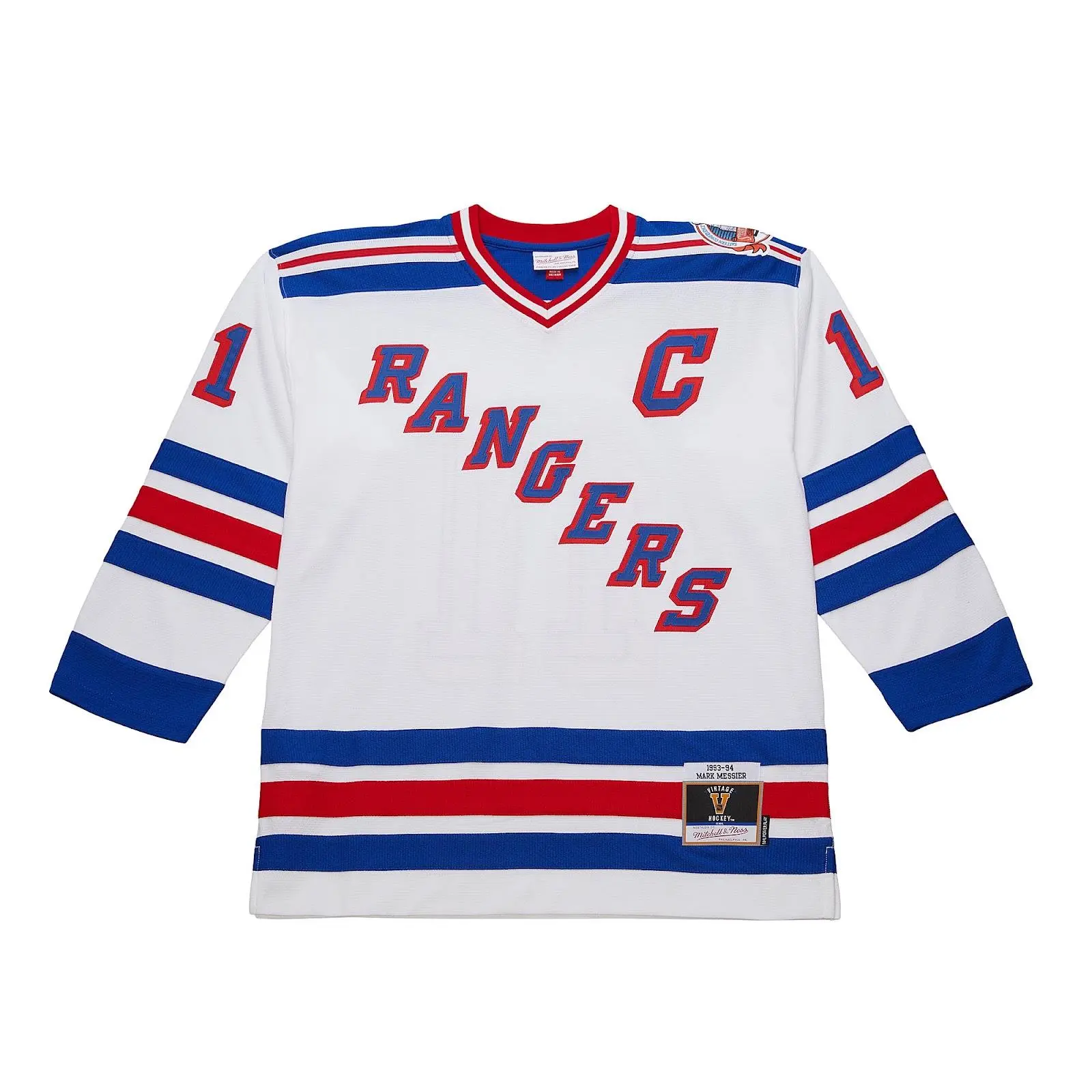 Mark Messier New York Rangers 1993-94 White Power Play Player Jersey NHL Throwback Hockey Fan Gear Mitchell & Ness