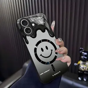 Drip Smiley Face Chrome MagSafe Case for [iPhone 17], Richlife Edition Protective Cover 952